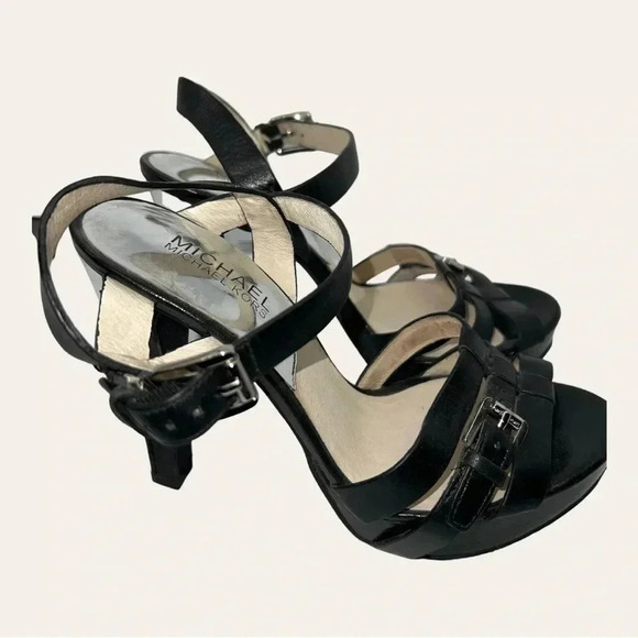 Women’s MICHAEL MICHAEL KORS STILETTO HEEL OPEN TOES STRAP ADJUSTABLE ANKL SZ 6M - Picture 7 of 10